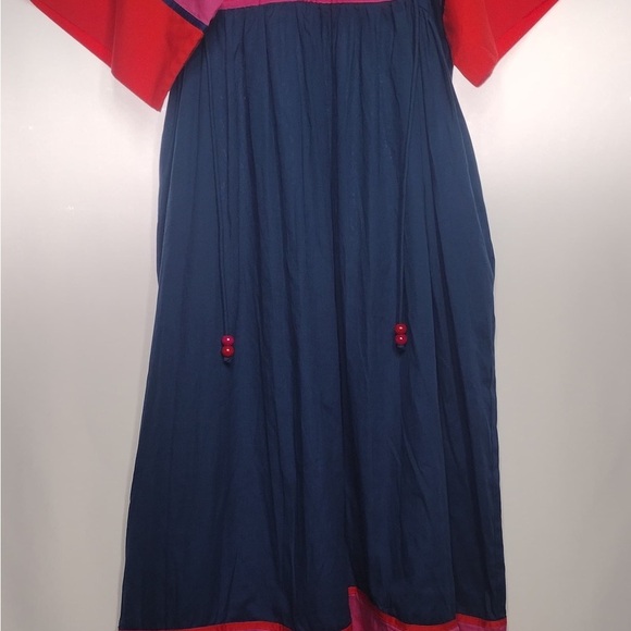 Maj Honolulu Elegant Red and Blue Women's Dress size S/M pre owned Exellent - Picture 8 of 12